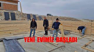 YENİ İNŞAATIMIZ YÜKSELİYOR TABAN KALIPLARI YAPILIR KARDEŞİMİN EVİ