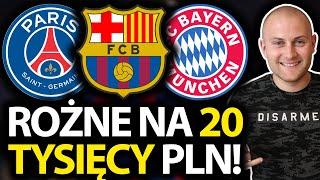 GRA ROŻNE na ponad 20 TYSIĘCY ZŁOTYCH i 8 KUPONÓW na LIGĘ MISTRZÓW!