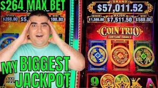 Mind Blowing  JACKPOT On Coin Trio Slot -$264 Max Bet