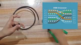 How to easily wire up network cable (RJ45, Cat6, Straight-through and Crossover)