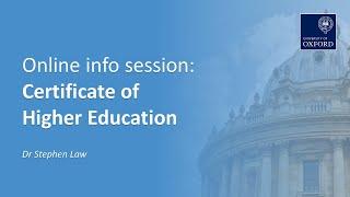 Certificate of Higher Education | Online information session