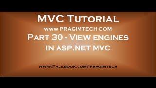 Part 30   View engines in asp net mvc