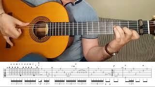 Gitanos Trianeros (soleá by Paco de Lucía) tutorial, flamenco guitar instructional video