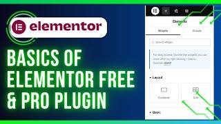 Elementor WordPress Tutorial 2024 | Basics of Elementor Free & Pro Plugin