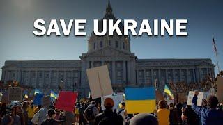 Stop Russian aggression! Protesters rally in San Francisco against Russia's invasion of Ukraine