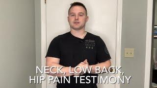 Chiropractic success story for neck, low back and hip pain