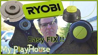 Fixing 2 Ryobi Strimmer Heads - Metal Blade & Plastic String - 1419