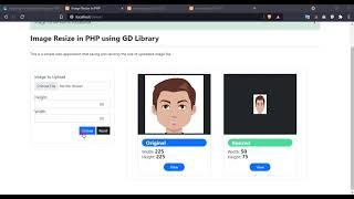 Resizing the Uploaded Image in PHP using GD extension Tutorial DEMO