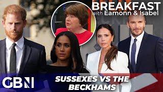 'Things got nasty!' | Angela Levin says Harry and Meghan fell out with the Beckhams over LEAKED info