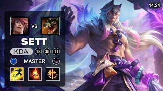 Sett vs Renekton Top - EUW Master - Patch 14.24 Season 14