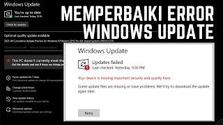 MUDAH!!! MENGATASI UPDATE WINDOWS YOUR DEVICE IS MISSING IMPORTANT SECURITY AND QUALITY FIXES