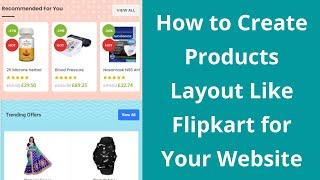 How to Create Products Layout Like Flipkart for Your Website (Hindi)
