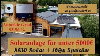 Solaranlage unter 5000€, ja es funktioniert. inkl. 15kw Speicher und 8kw Solarmodulen