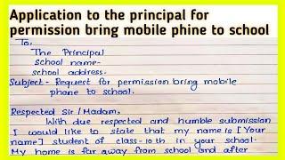 Request letter for permission bring mobile phone to school.Permission latter for mobile phone school