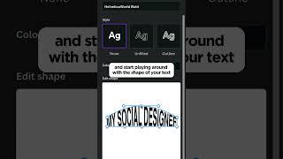 Warp Text in Canva with TypeCraft 🫨 #tutorial #canva #texteffect