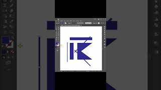 Adobe Illustrator - Making T+K Letter Logo with Grid