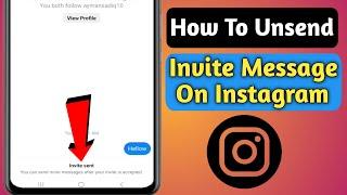 How To Unsend Invite Message On Instagram (2023) | Instagram Invite Message Delete