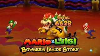 Mario & Luigi: Bowser's Inside Story 3DS - All X Bosses (Lowest Turns)