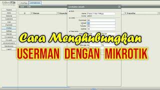 Cara Menghubungkan Userman Dengan Hotspot Mikrotik