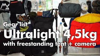  Indonesia Ultralight Backpacking Gear List Baseweight 4,5 kg Kere Hore Murah Meriah Aman Nyaman