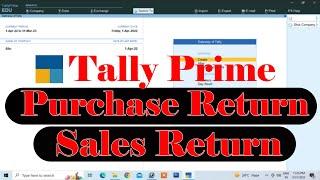 purchase return entry in tally prime | sales return entry in tally prime | tally | tally prime |