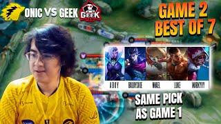 WTF GEEK, SAME DRAFT SAME RESULT GAME 2 ONIC VS GEEK GRANDFINALS