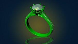 Draw a diamond ring with matrix8 || jewelry cad design tutorial