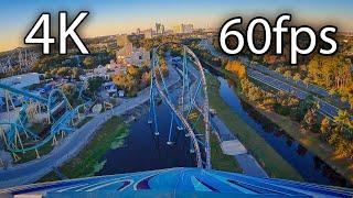 Mako at sunset front seat on-ride 4K POV @60fps SeaWorld Orlando