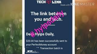 New 1$ Hyip investment site: techlink.cc! 20$ live withdrawal proof. Earn upto 107 - 300% for 24 hrs