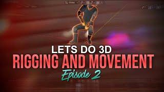 how to do pubg 3d edit | Part 2 :- Rigging and Movement | Lets do 3d | episode 2