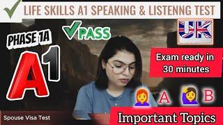 IELTS A1 Life Skills Speaking & Listening Test |Important Questions with Answers | 2024 Latest