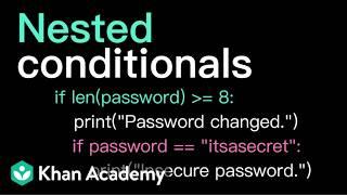 Nested conditionals | Intro to CS - Python | Khan Academy