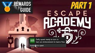 Escape Academy Part 1, Daily Game Pass Achievement Guide for Rewards Xbox, Quest Completionist