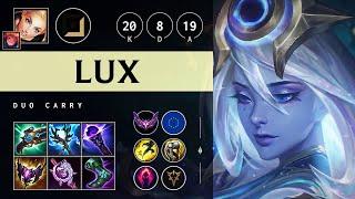 Lux Carry vs Draven: Triple Kill, Unstoppable - EUW Master Patch 14.19