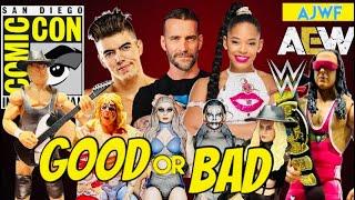 LIVE SDCC REACTIONS | mattel WWE and Jazwares AEW Wrestling Figure Reveals