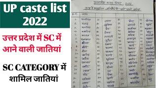 UP Caste List 2022/SC Caste List 2022/sc caste list  up 2022/utter pradesh sc caste list/sc cetegory