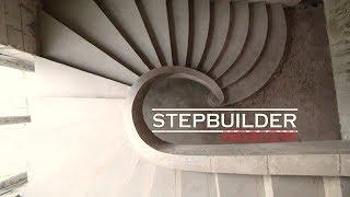 Монолитная винтовая лестница, монтаж / Spiral Staircase / Бетонщик ступенек / STEPBUILDER