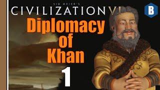 Civilization 6 - Kublai Khan - Mongolia (Deity) - Diplomacy of Khan - Part 1 - New Frontier Pass