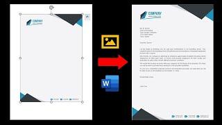  How to Insert Image Letterhead in MS Word 2019, 2021