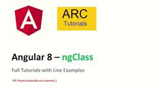 Angular Tutorial For Beginners - Angular NgClass Directive | Angular 8 Full Tutorial Series