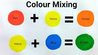 Homemade colour mixing ideas | How to make orange colour | Colour mixing easy idea