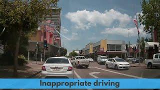 Bad driver in Darwin CBD.