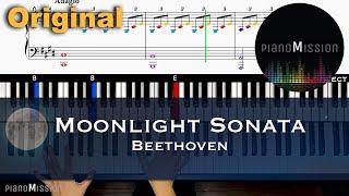 [Real Piano Tutorial] MOONLIGHT SONATA_Beethoven with  Follow-Up Tutorial