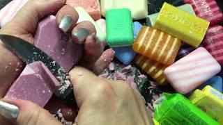 АСМР. МЫЛО. ЭКСТРЕМАЛЬНО сухое и жёсткое. Режу. Шёпот. EXTREMELY DRY HARD SOAP CUTTING WHISPER ASMR.