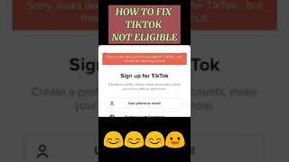 How to fix tiktok not eligible   #Shorts