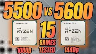 AMD RYZEN 5 5500 vs 5600 vs 3600 | 1080p 1440p | 15 Games Tested