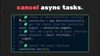 AbortSignal: Cancel asynchronous tasks like a boss