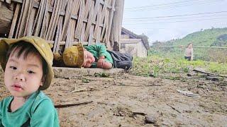 The Elephant Boy was so hungry that he fainted next to an abandoned house