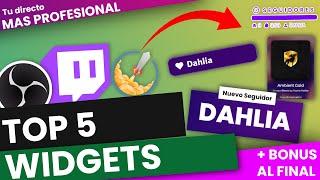  LOS MEJORES Widgets para tus directos con OBS  -  TOP 5 WIDGETS para MEJORAR tus Streams  *GRATIS*