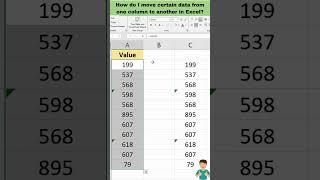 Job Interview Questions! #move data one column to another without formula #excel #exceltips#tricks